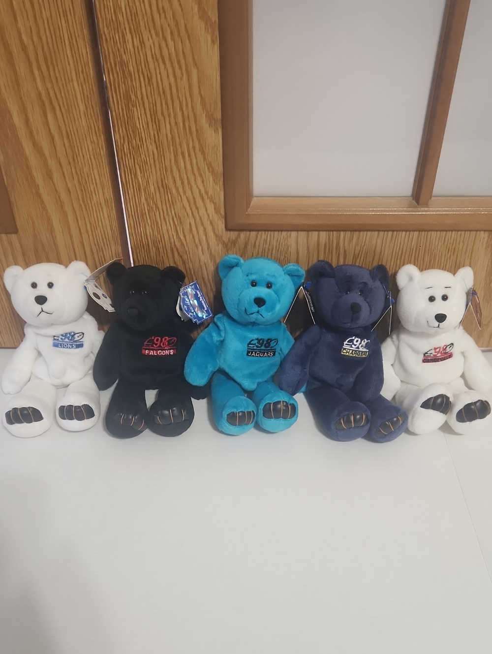 Limited Treasures 1998 Nfl Plush Bears Nwt Lot Of 5